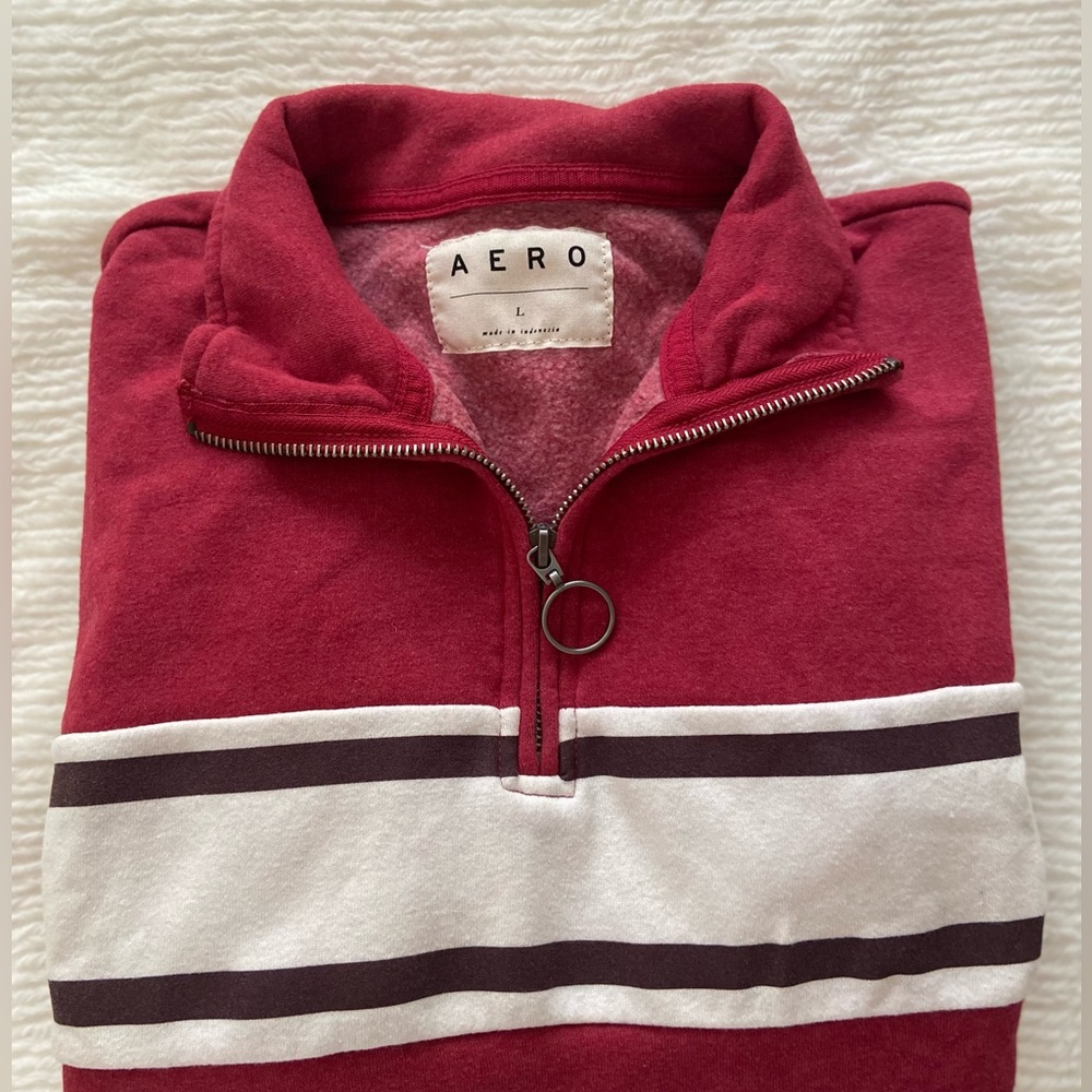 AERO | red w white strip | L